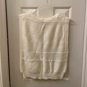 Marella white sleeveless sweater / knit size small - good condition!